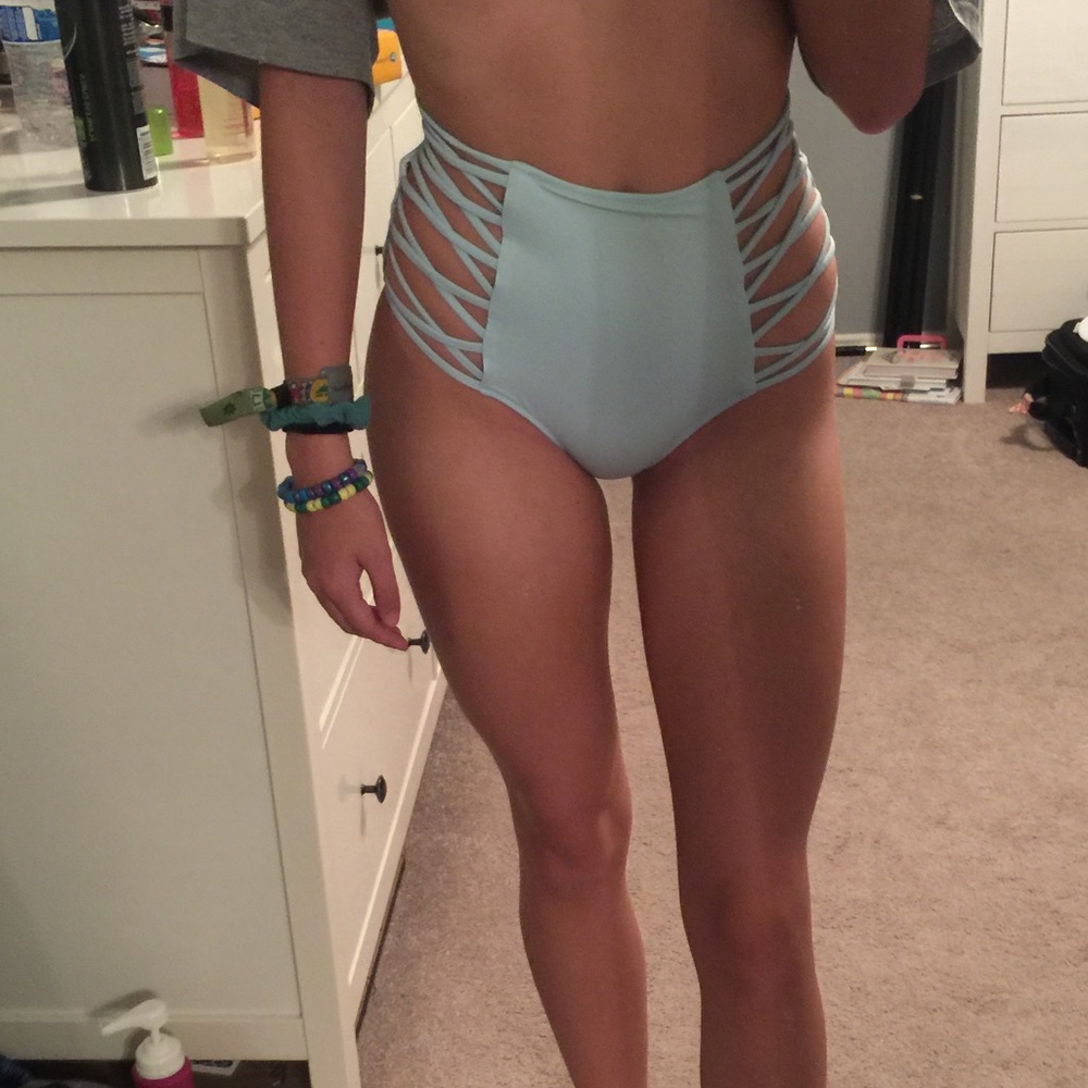 High waisted bikini bottoms